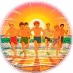 Adolescents en liberté et en joie